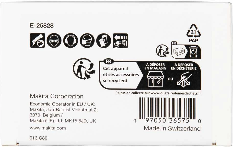Makita Įgilinamieji pjovimo ašmenys 32mm TMA059; BiM, STARLOCK, Metalui, 25 vnt. E-25828 TMA059; BiM, Metalas