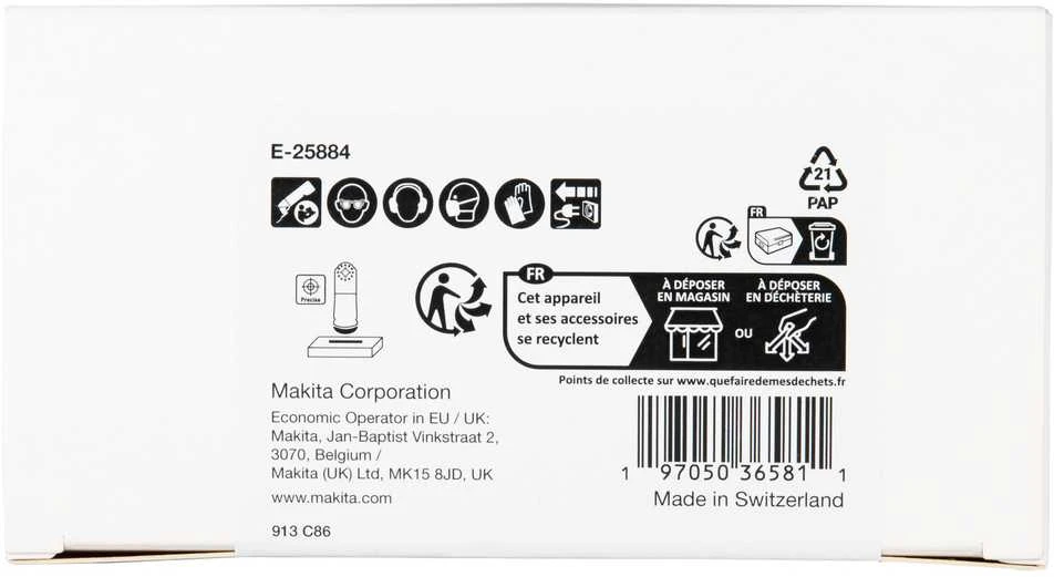Makita Įgilinamieji pjovimo ašmenys 52mm, 18TPI MAM002; BIM, STARLOCK MAX, medienai, metalui, 25 vnt. E-25884 Starlock Max • 20 TPI • BiM • MAM002 • Medžiui / metalui