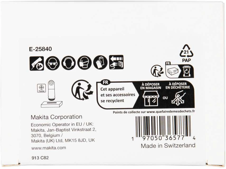 Makita Įgilinamieji pjovimo ašmenys 65mm TMA056; HCS, STARLOCK, medienai, 25 vnt. E-25840 TMA056; HCS, SL, Medis