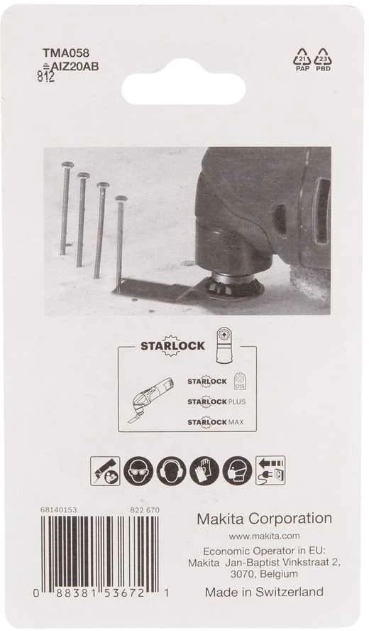 Makita Įgilinamieji pjovimo diskai 20mm; B-64923-5
