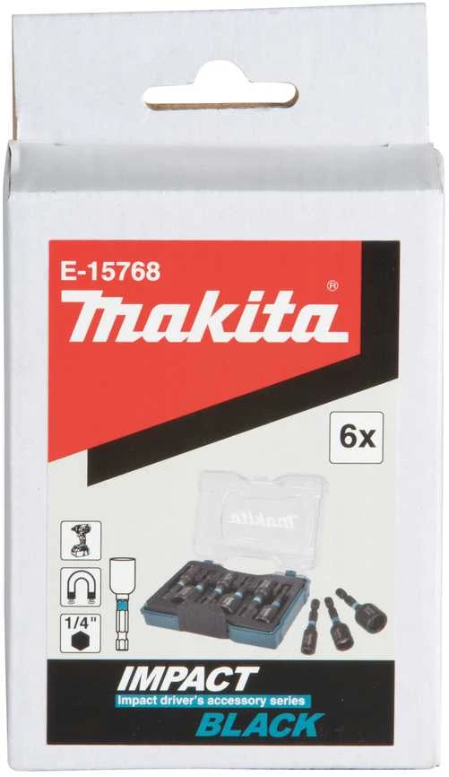 Makita IMPACT Juodas komplektas 6vnt. 1/4"(6, 7, 8, 9, 10, 12 ja 13 mm) E-15768