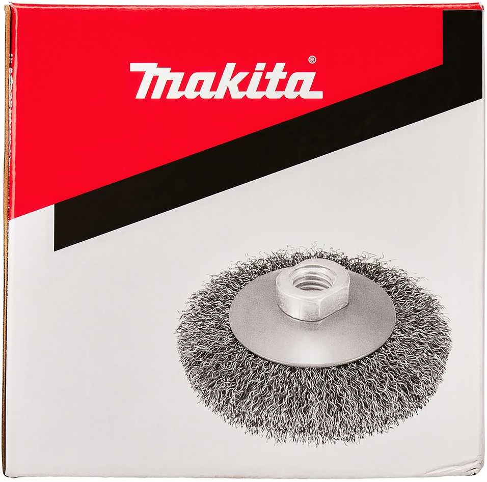 Makita Kūginis šepetys 115mm x M14; "banguotas" 0,3mm, viela 125, 150, 180, 230mm D-39849