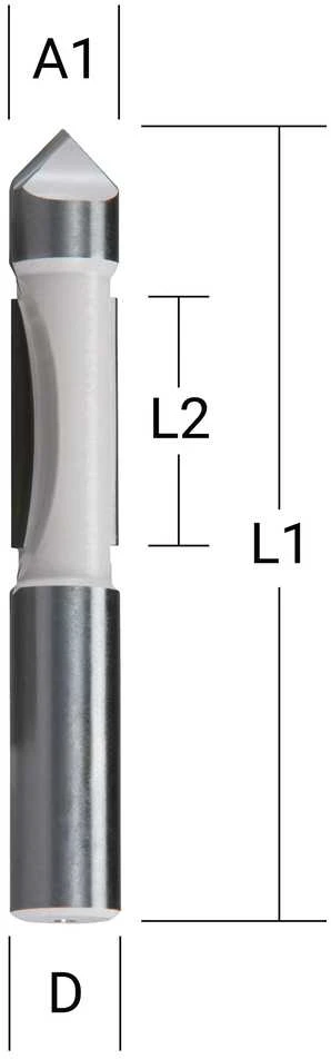 Makita Lovelių freza "panel pilot" 6,4x19,0 mm/ 65,1mm, 8mm Kotelio skersmuo D-68074
