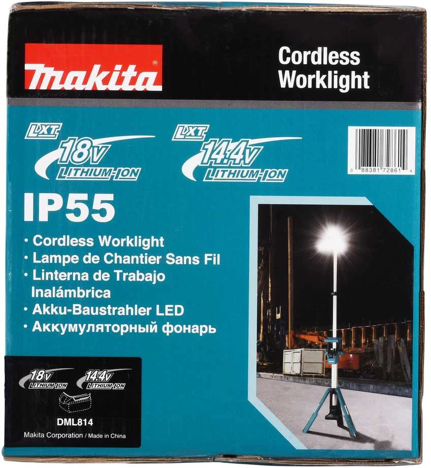Makita LXT® akumuliatorinis darbinis žibintas DML814 18V • 14,4V • 1250 lx