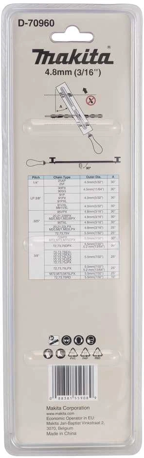 Makita Dildė + kreipiklis mediniu kotu 4.8 mm D-70960