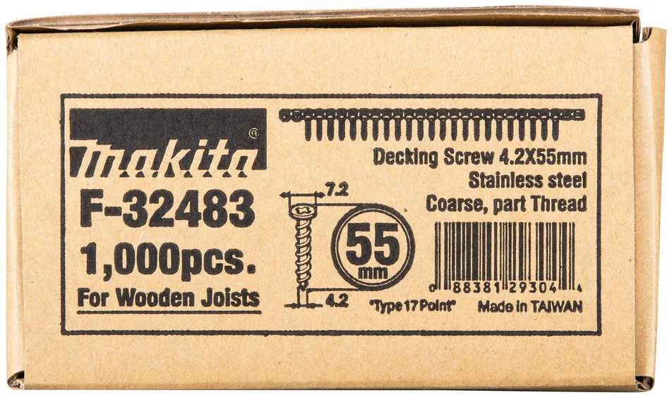 Makita Medvaržčiai medžiui 4,2x55 A2 PH2 Stambus sriegis F-32483