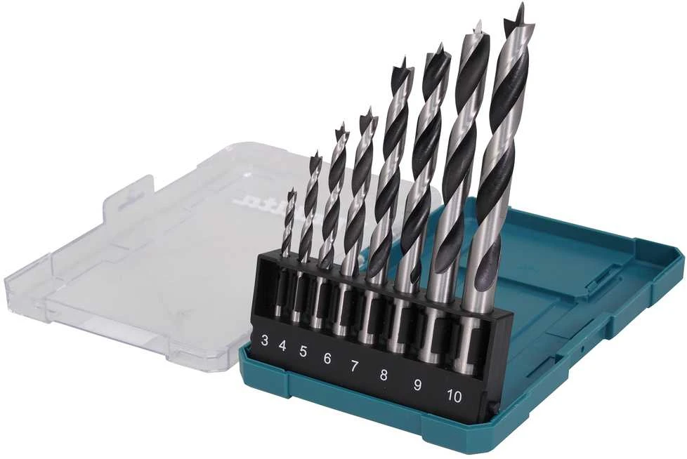 Grąžtas Makita Medžio grąžtų rinkinys 8 dalių. (3,4,5,6,7,8,9,10mm) D-77257
