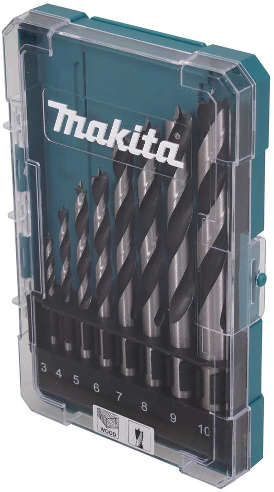 Grąžtas Makita Medžio grąžtų rinkinys 8 dalių. (3,4,5,6,7,8,9,10mm) D-77257