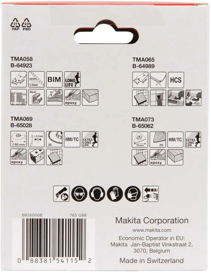 Makita MULTITOOL priedų rinkinys Komplekte B-67496