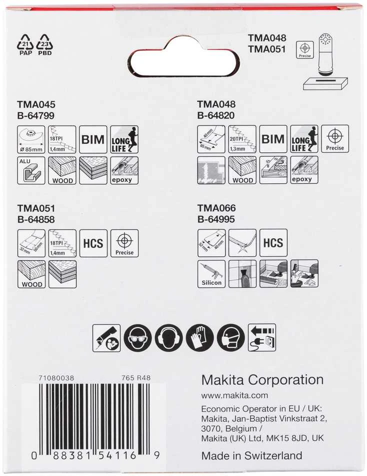 Makita MULTITOOL priedų rinkinys Komplekte B-67505