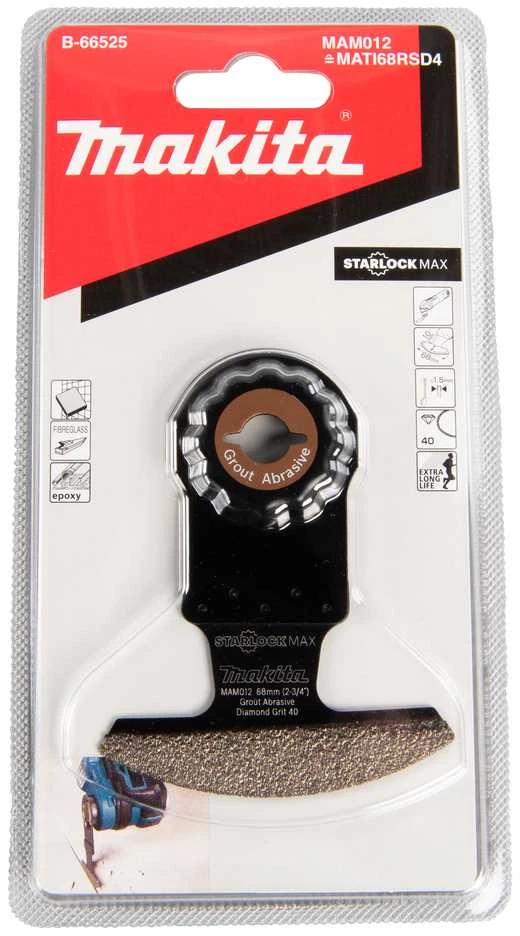 Makita MULTITOOL segmentiniai apvalūs ašmenys 68mm B-66525 Starlock Max • 40G • Diamond • MAM012 • Minkštoms medžiagoms, FRP pluoštui