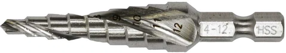 Makita PAKOPINIS GRĄŽTAS SKARDAI (SPIRALINIS) 4-12MM, ilgis 65/45MM, 1/4 D-40141