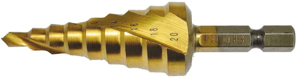Makita PAKOPINIS GRĄŽTAS SKARDAI (SPIRALINIS) TIN 4-20mm, ilgis 75/53mm, 1/4" D-40185
