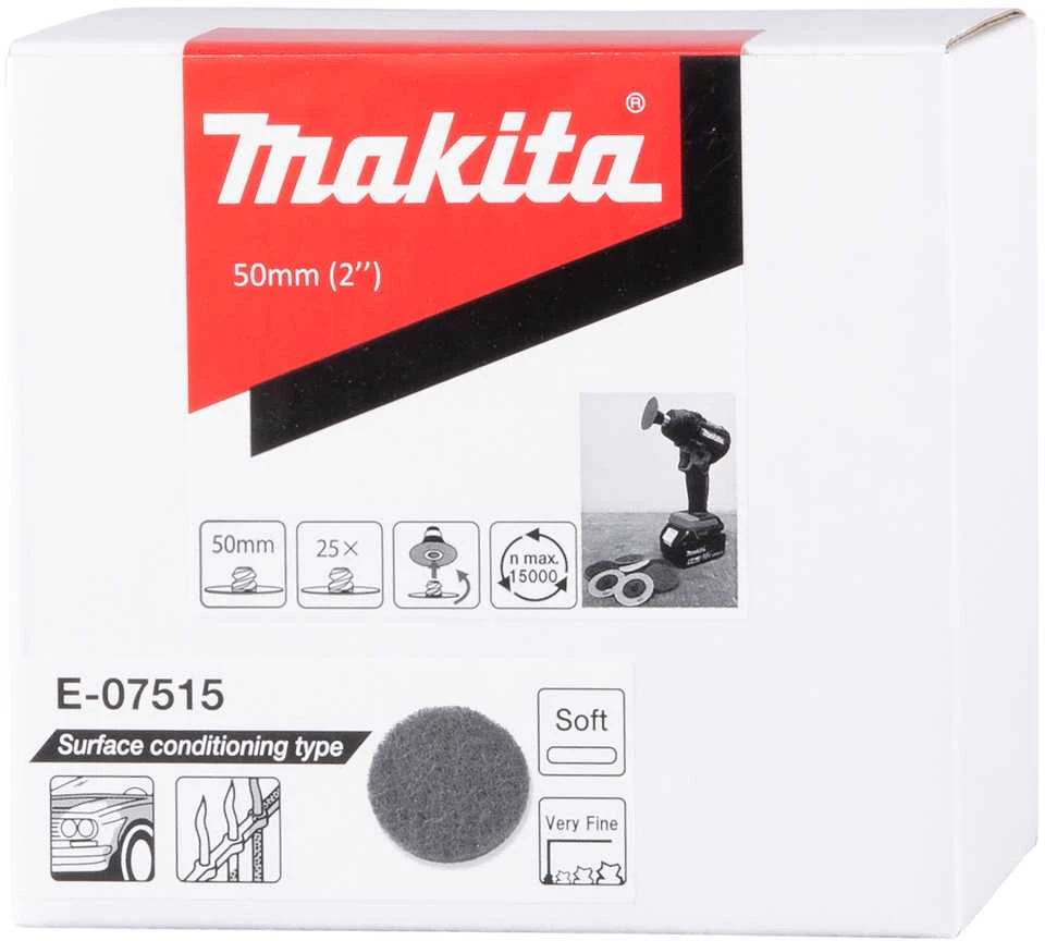 Makita Paviršiaus paruošimo padas 50mm, minkštas, labai švelnus, 25vnt/kompl. E-07515 Modelis DPV300, PV301D