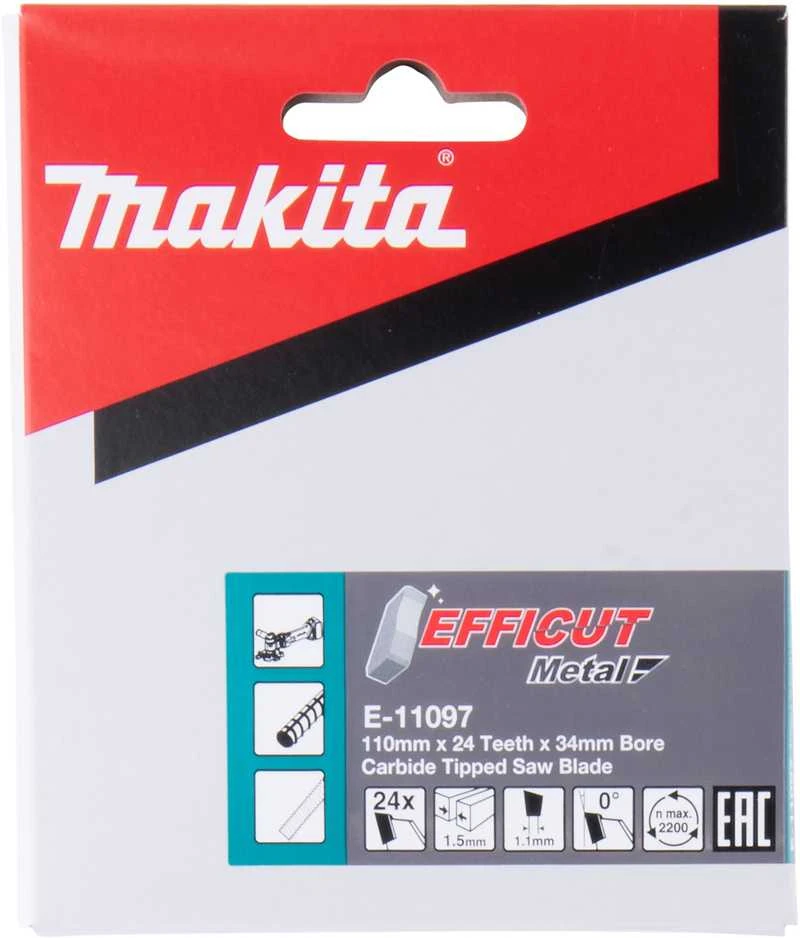 Makita Pjovimo diskas 110x34MM, Z-24, EFFICUT METAL E-11097