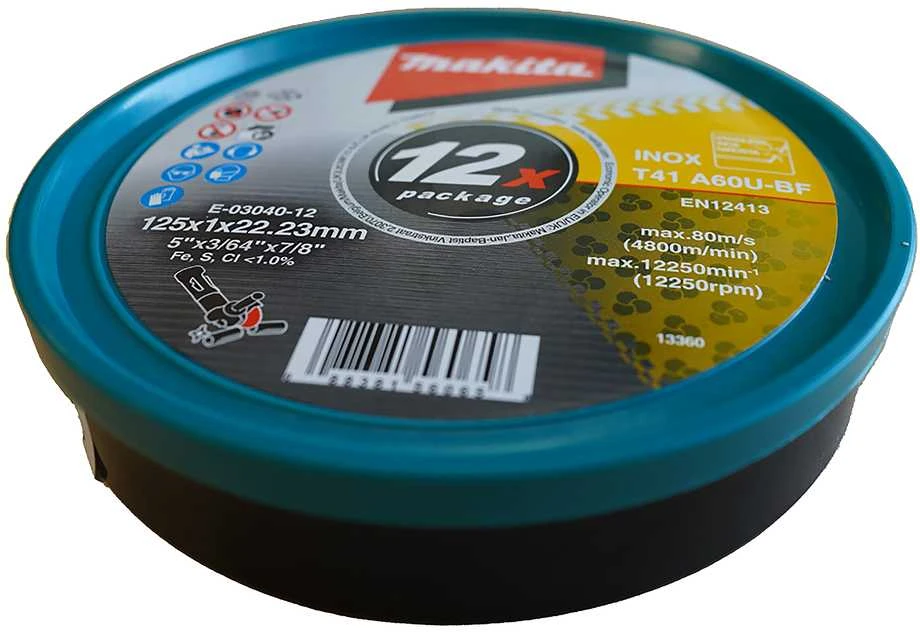 Makita Pjovimo diskas 125 X 1 MM RST/ Metalui 12Vnt E-03040-12