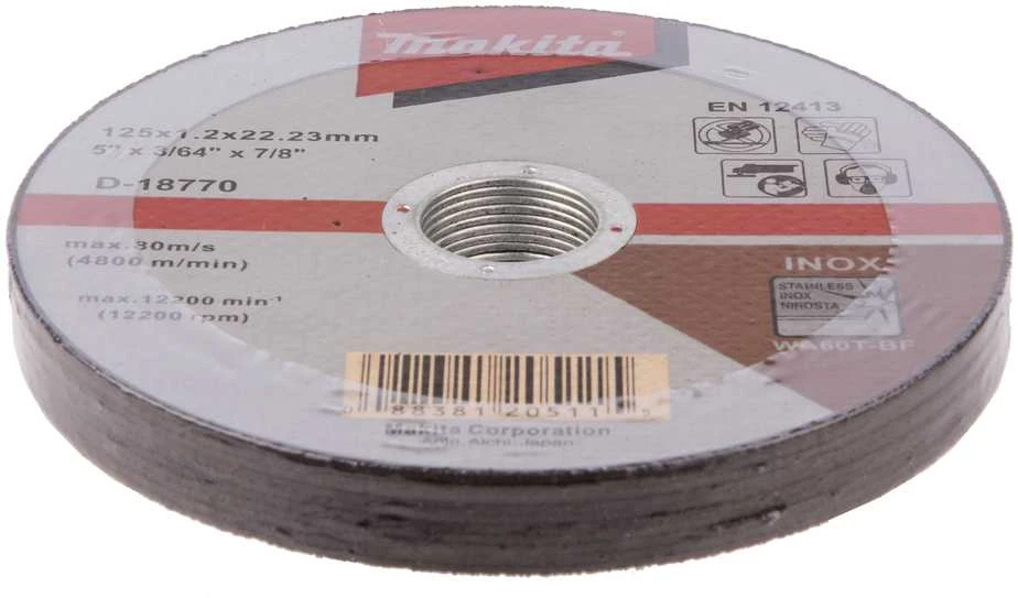 Pjovimo diskas Makita ner. metalui WA 60 T, 125x1.2x22.23