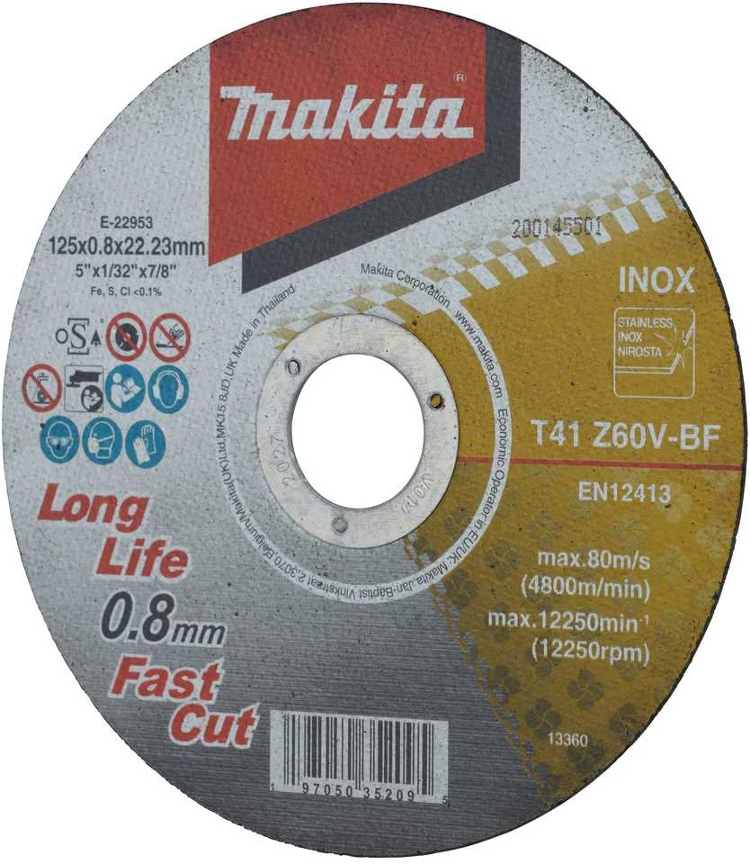 Makita Pjovimo diskas 125X0.8mm, Z60V-BF, Inox (12Vnt.) E-22953-12