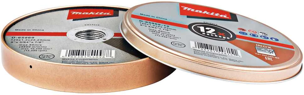 Makita Pjovimo diskas 125x1.0mm, WA46R-BF RST (12Vnt.) D-65969-12