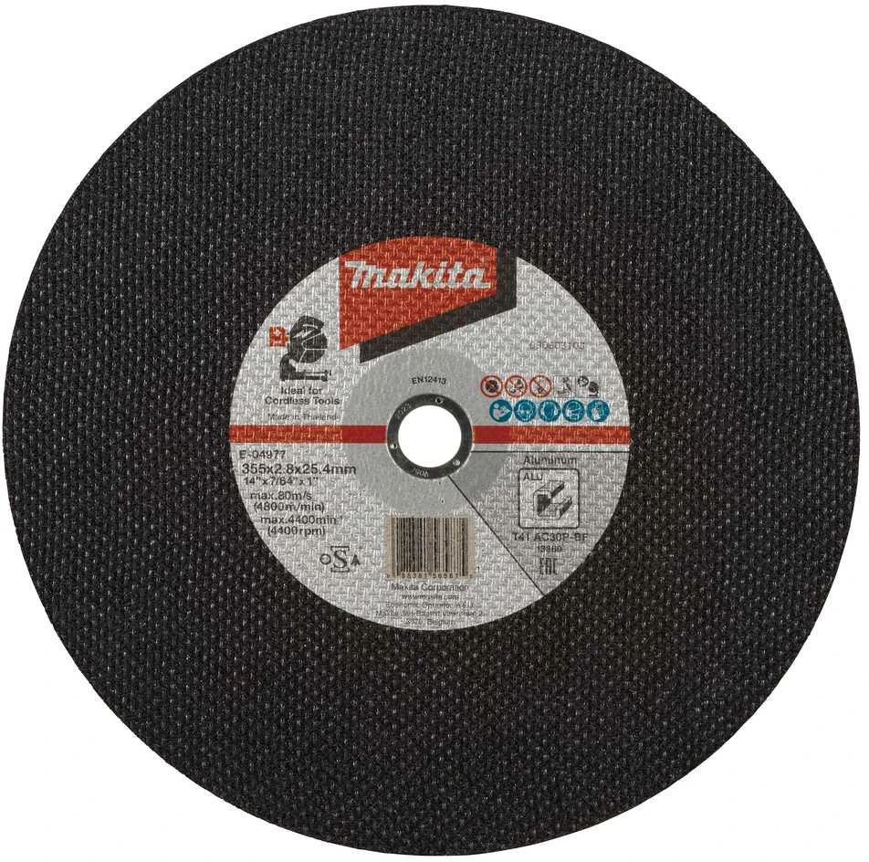 Makita Pjovimo diskas 14" 355 X 2,8 X 25, 4MM, ALUMINIUM 5gab E-04977-5