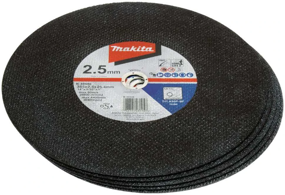 Makita Pjovimo diskas Metalui 355x25,4x2,5mm (5Vnt.) 2414NB, LW1400 B-49448-5