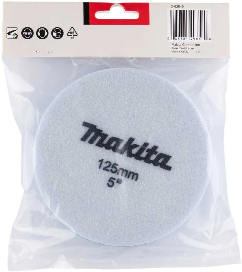 Makita Poliravimo kempinė 125MM FLAT, MEDIUM D-62549