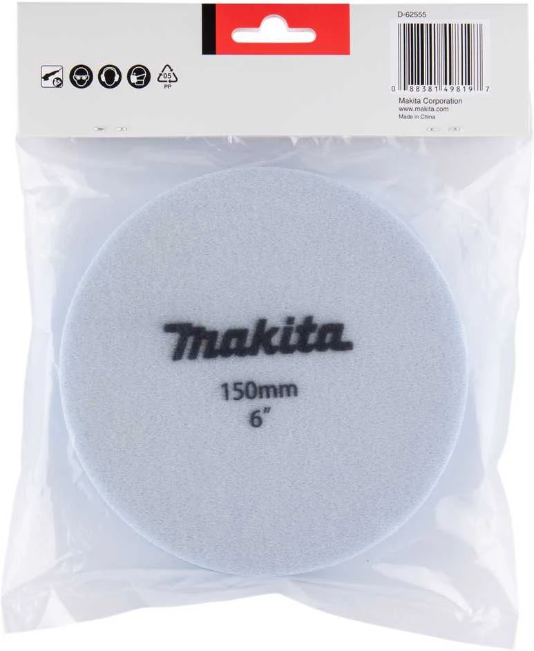 Makita Poliravimo kempinė 150MM FLAT, MEDIUM D-62555
