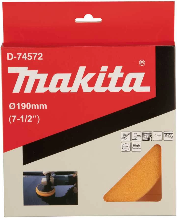 Makita Poliravimo kempinė (aukštas spaudžiamoji jėga) Šiurkštus (kibus) 190mm D-74572