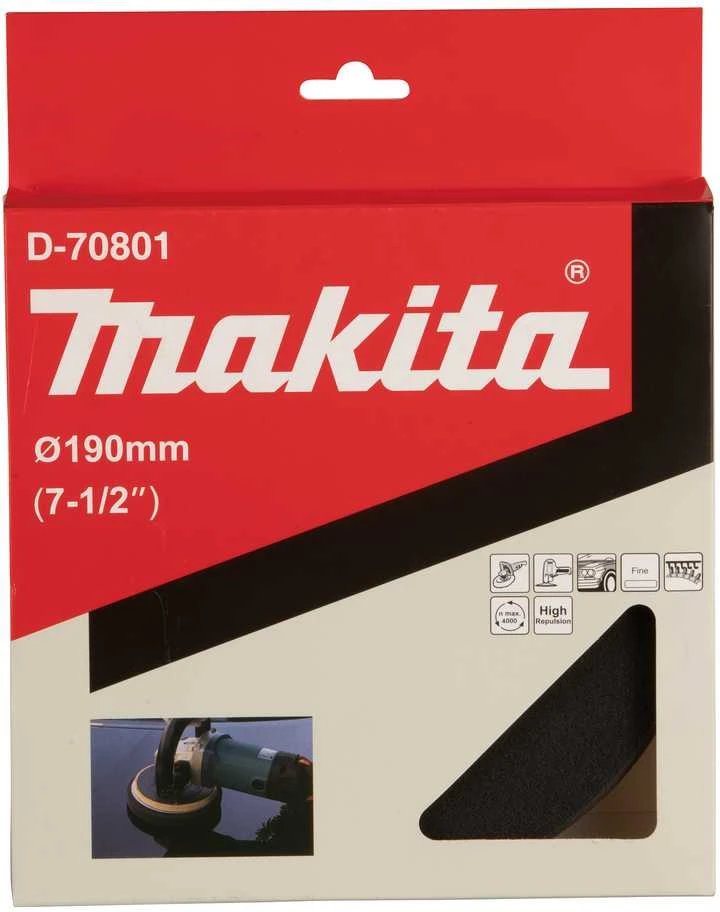 Makita Poliravimo kempinė (maža spaudžiamoji jėga) Šiurkštus (kibus) 190mm D-70801