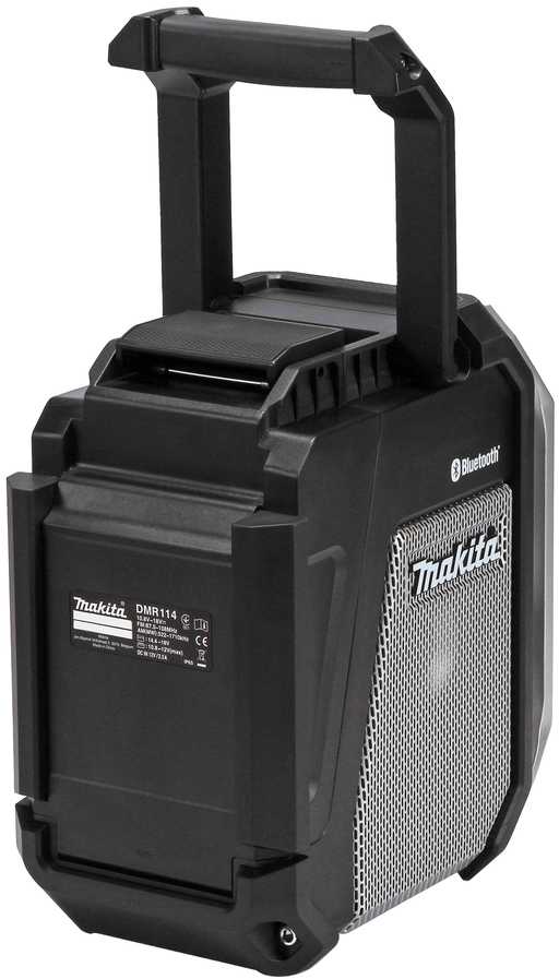 Radijas Makita DMR114B (su Bluetooth, USB, MP3 jungtimis, sub-woofer)