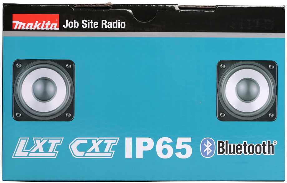 Radijas Makita DMR114B (su Bluetooth, USB, MP3 jungtimis, sub-woofer)