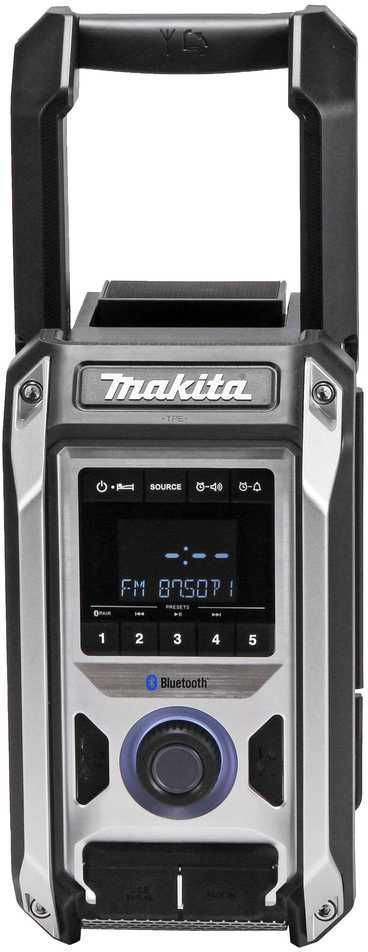 Radijas Makita DMR114B (su Bluetooth, USB, MP3 jungtimis, sub-woofer)