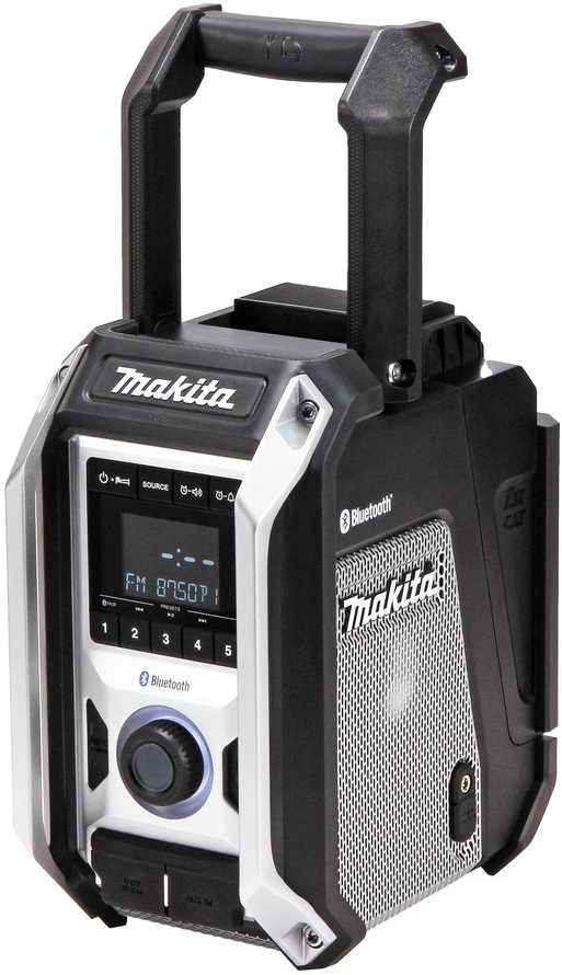 Radijas Makita DMR114B (su Bluetooth, USB, MP3 jungtimis, sub-woofer)