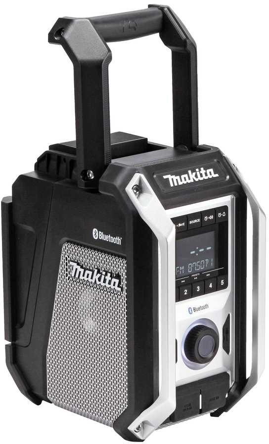 Radijas Makita DMR114B (su Bluetooth, USB, MP3 jungtimis, sub-woofer)