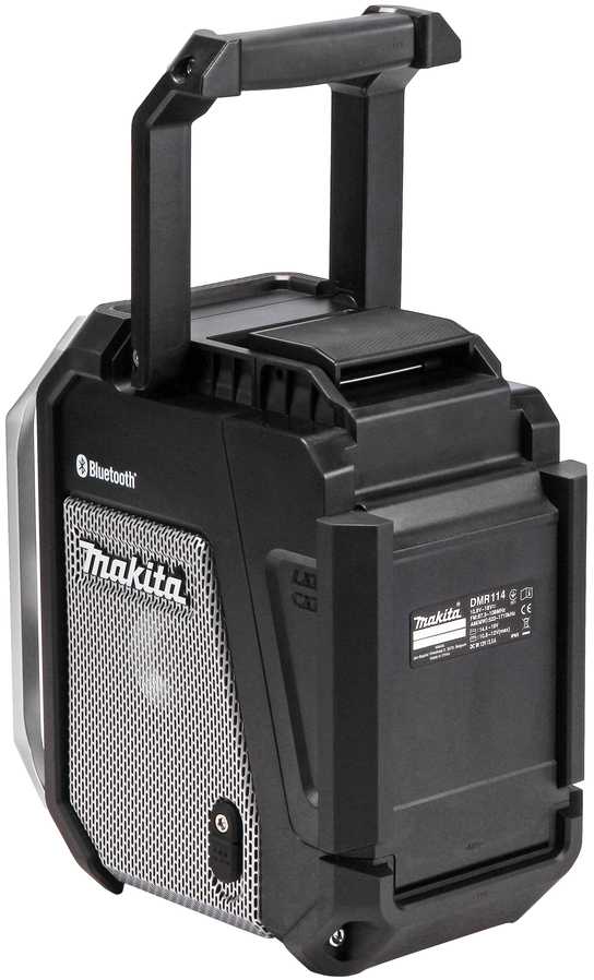 Radijas Makita DMR114B (su Bluetooth, USB, MP3 jungtimis, sub-woofer)