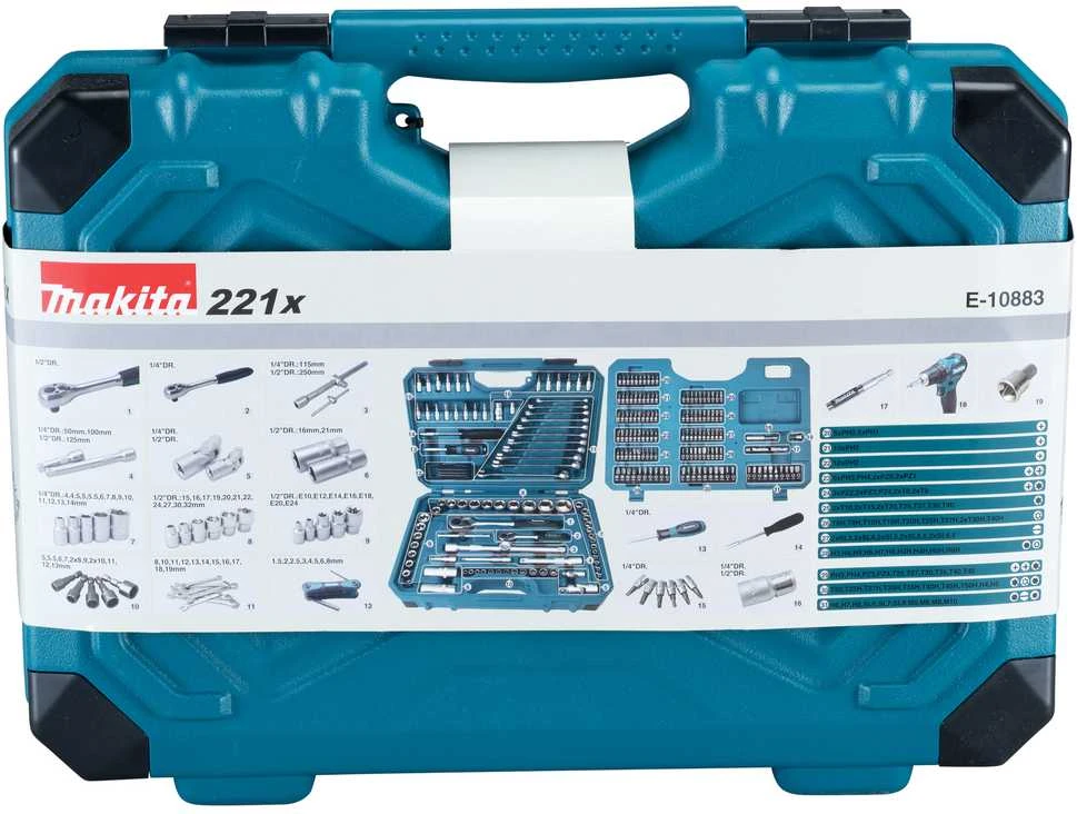 Makita rankinių įrankių rinkinys E-10883 221VNT.