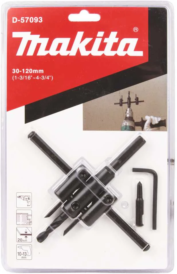 Makita Reguliuojamas grąžtas 30-120 mm D-57093 30 - 120mm