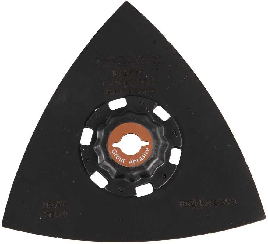 Makita RIFF šlifavimo plokštė 116mm B-66569 Starlock Max • 40G • TC / HM RIFF • MAM016 • cemento skiediniui, plytelių glaistui, stiklo pluoštui pašalinti