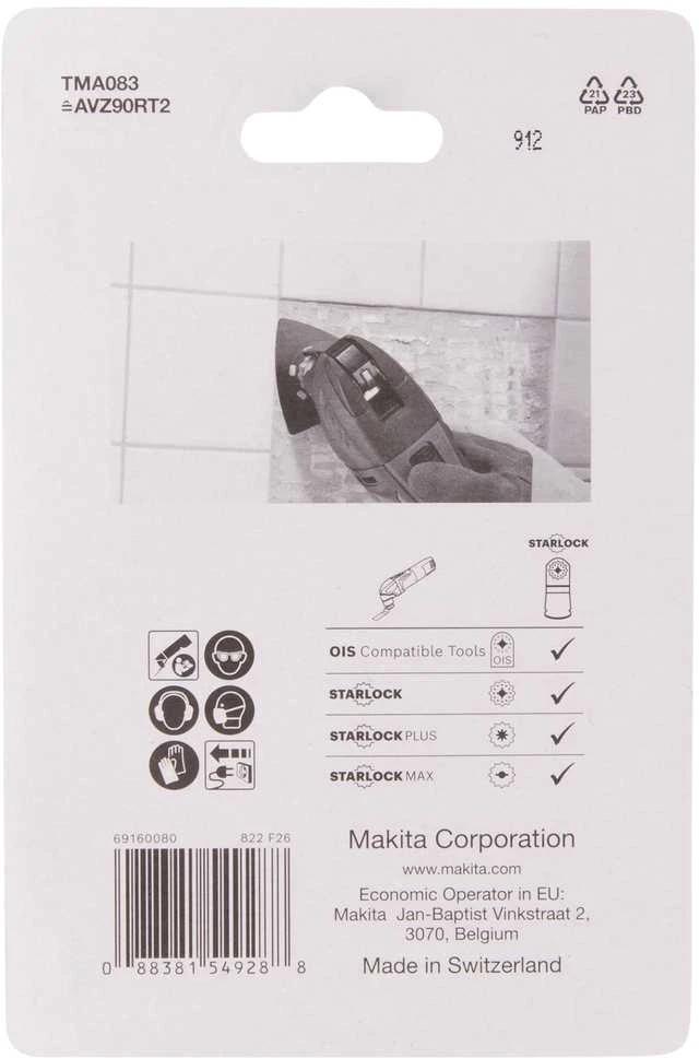 Makita RIFF šlifavimo plokštė 78mm 90 TMA083, TC/HM GRIT #20, STARLOCK B-69799