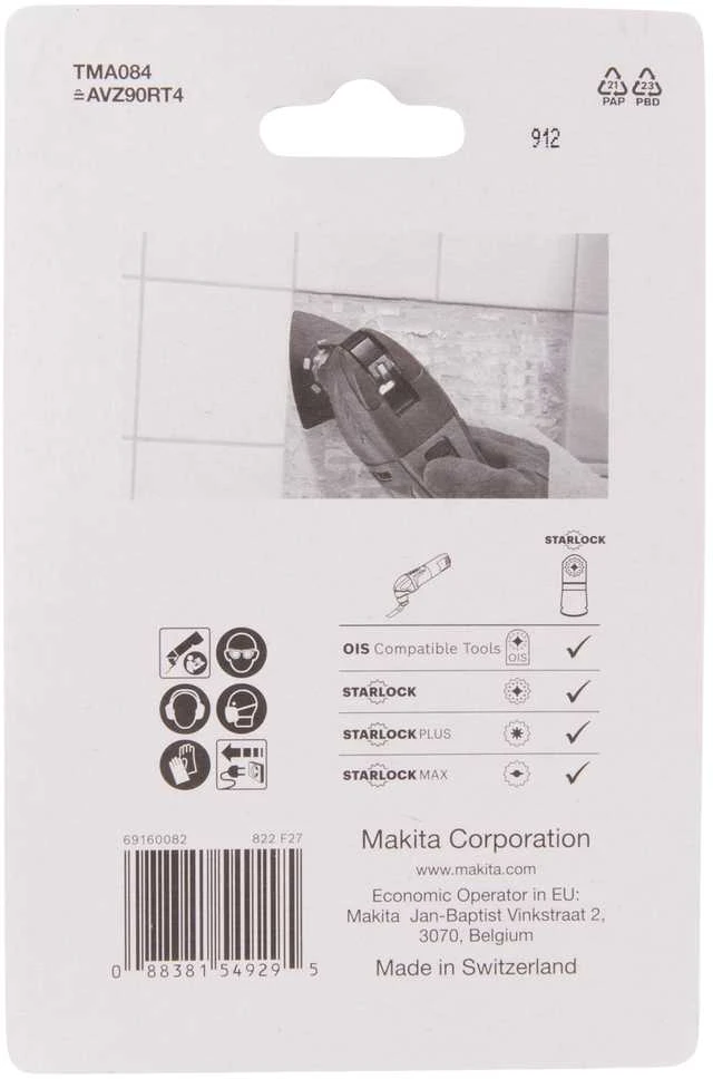 Makita RIFF šlifavimo plokštė 90 TMA084, TC/HM GRIT #40, STARLOCK B-69808