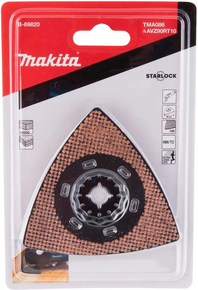Grąžtas Makita RIFF šlifavimo plokštė 90 TMA086, TC/HM GRIT #100, STARLOCK B-69820