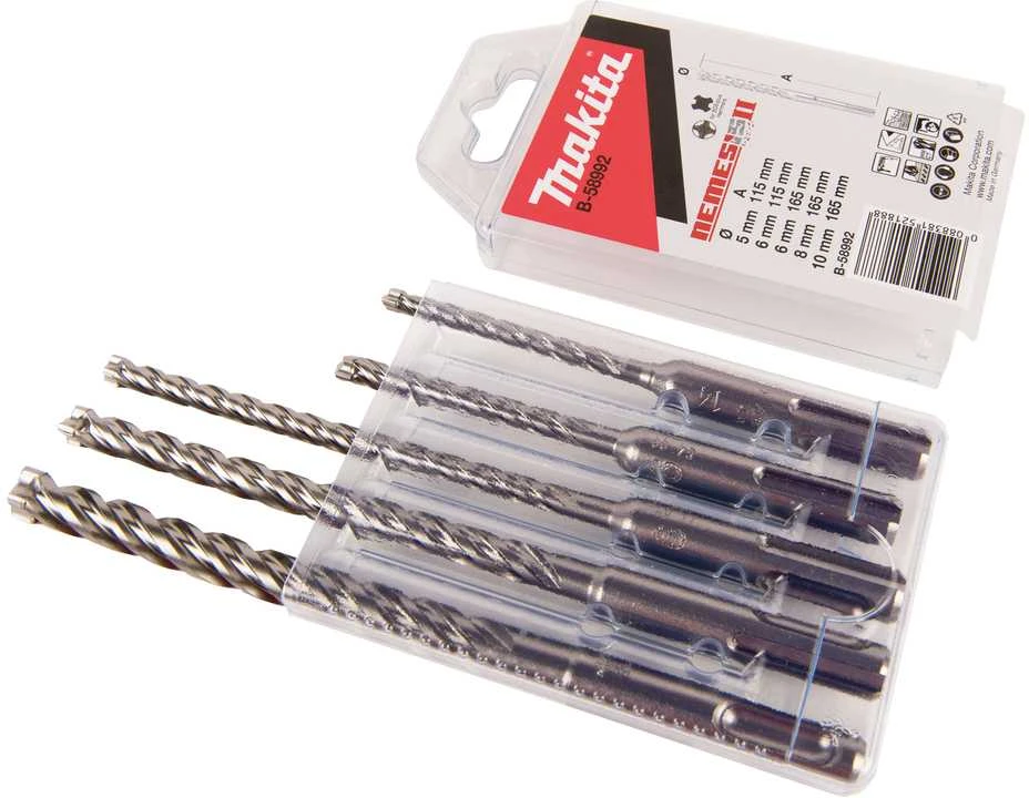 Grąžtas Makita SDS-PLUS Grąžtų Komplektas 5-vnt NEMESIS 2 B-58992