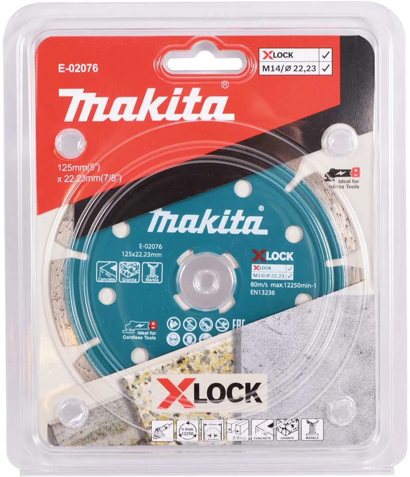 Makita Segmentinis 125MM betonui X-LOCK E-02076 X-LOCK • 125 x 22,23 mm