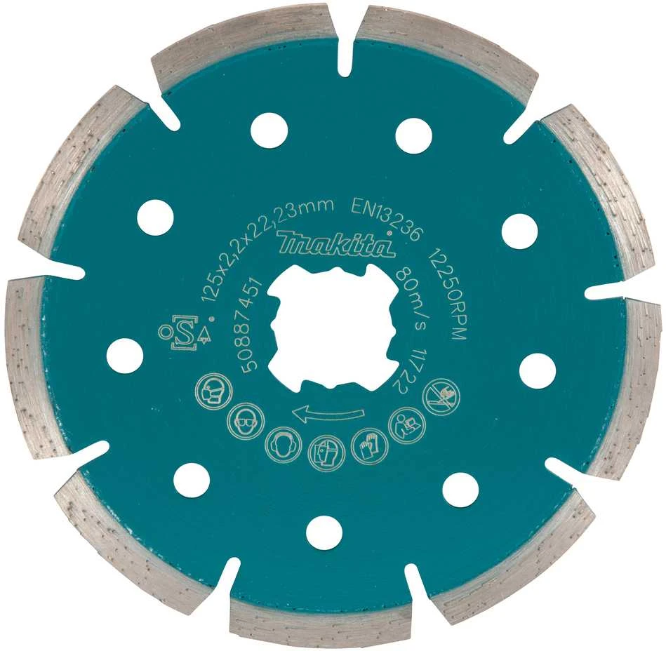 Makita Segmentinis 125MM betonui X-LOCK E-02076 X-LOCK • 125 x 22,23 mm