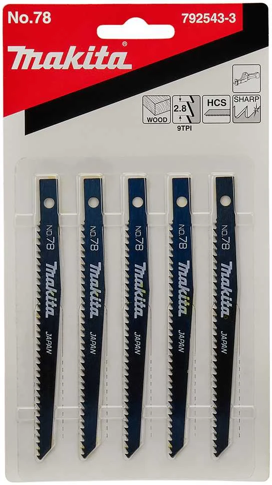 Makita Siaurapjūklio pjūkleliai 78 5Vnt. 792543-3