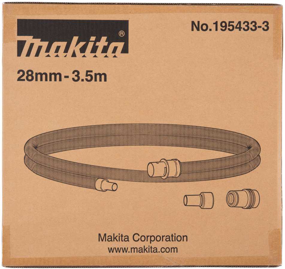 Makita Siurbimo žarna Ø28 mm x 3,5 m DVC260, DVC261, DVC265, DVC860, DVC861, DVC862, DCS863, DVC864, VC2510L, VC3211, VC3210 195433-3