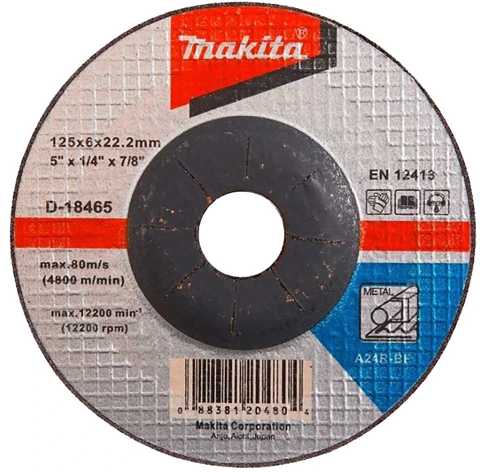 Makita Šlifavimo diskas 125X6 A24R Metalui D-18465