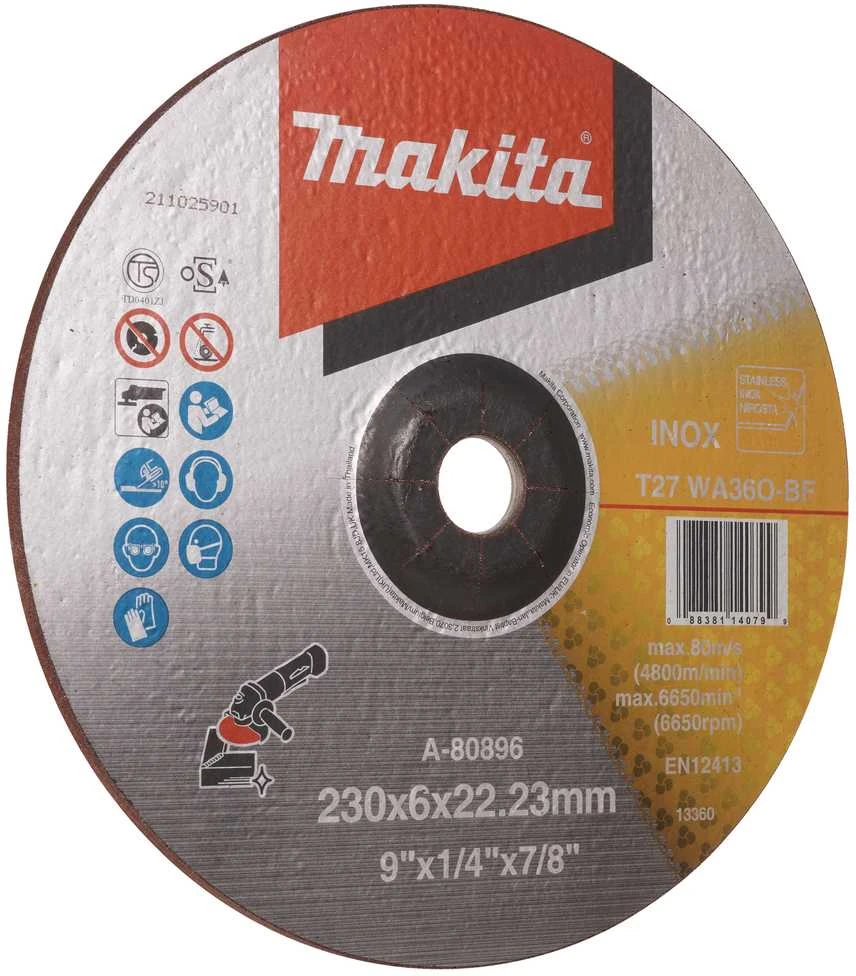 Makita Šlifavimo diskas 230X6 RST (INOX) A-80896