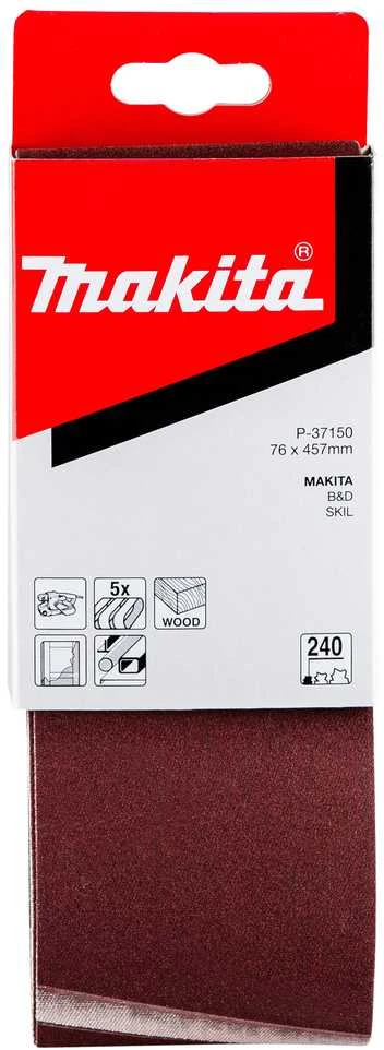 Makita Šlifavimo juosta 76x457 K240(5Vnt.) 9910 9911 P-37150