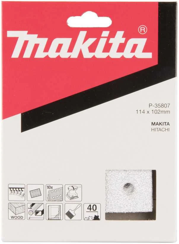 Makita Šlifavimo popierius 114X102 K40(10Vnt.) BO4555 kibusis P-35807